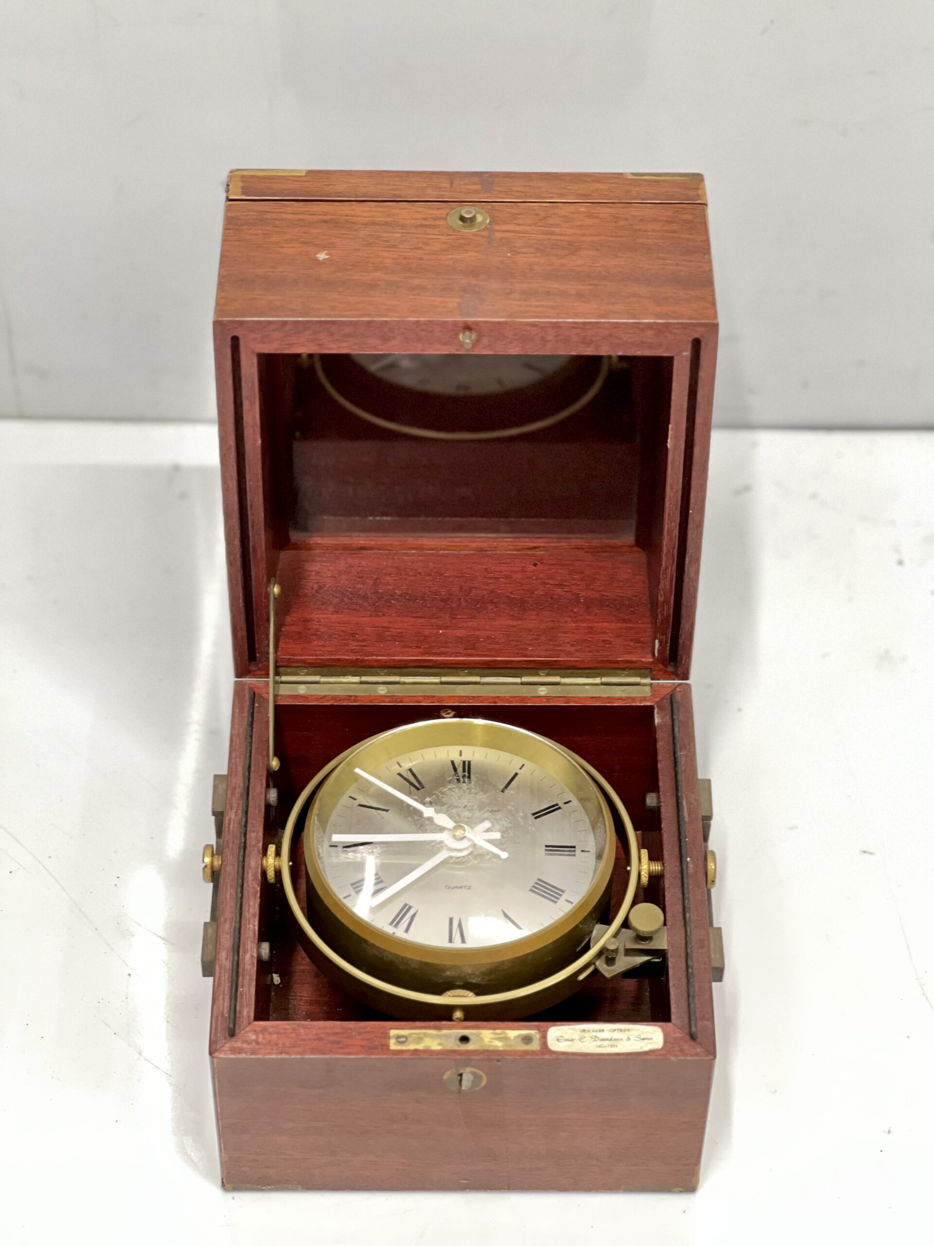 Nautical Antique Hour Lavigne A Paris Depuis 1848 Chronometer Quartz Clock