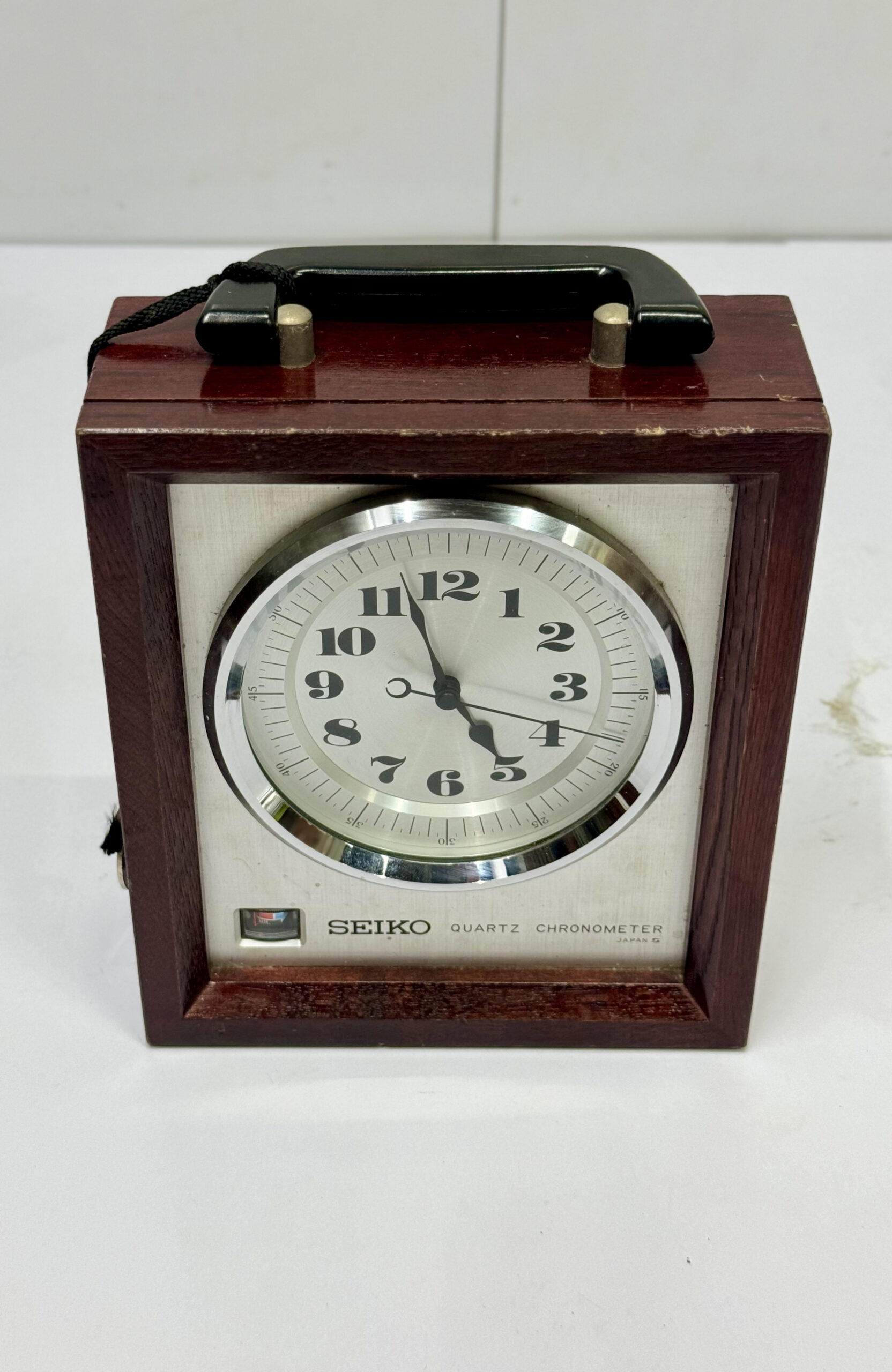 Japan Made Seiko Vintage Quartz Chronometer Tabletop Marine Antique Ship Clock