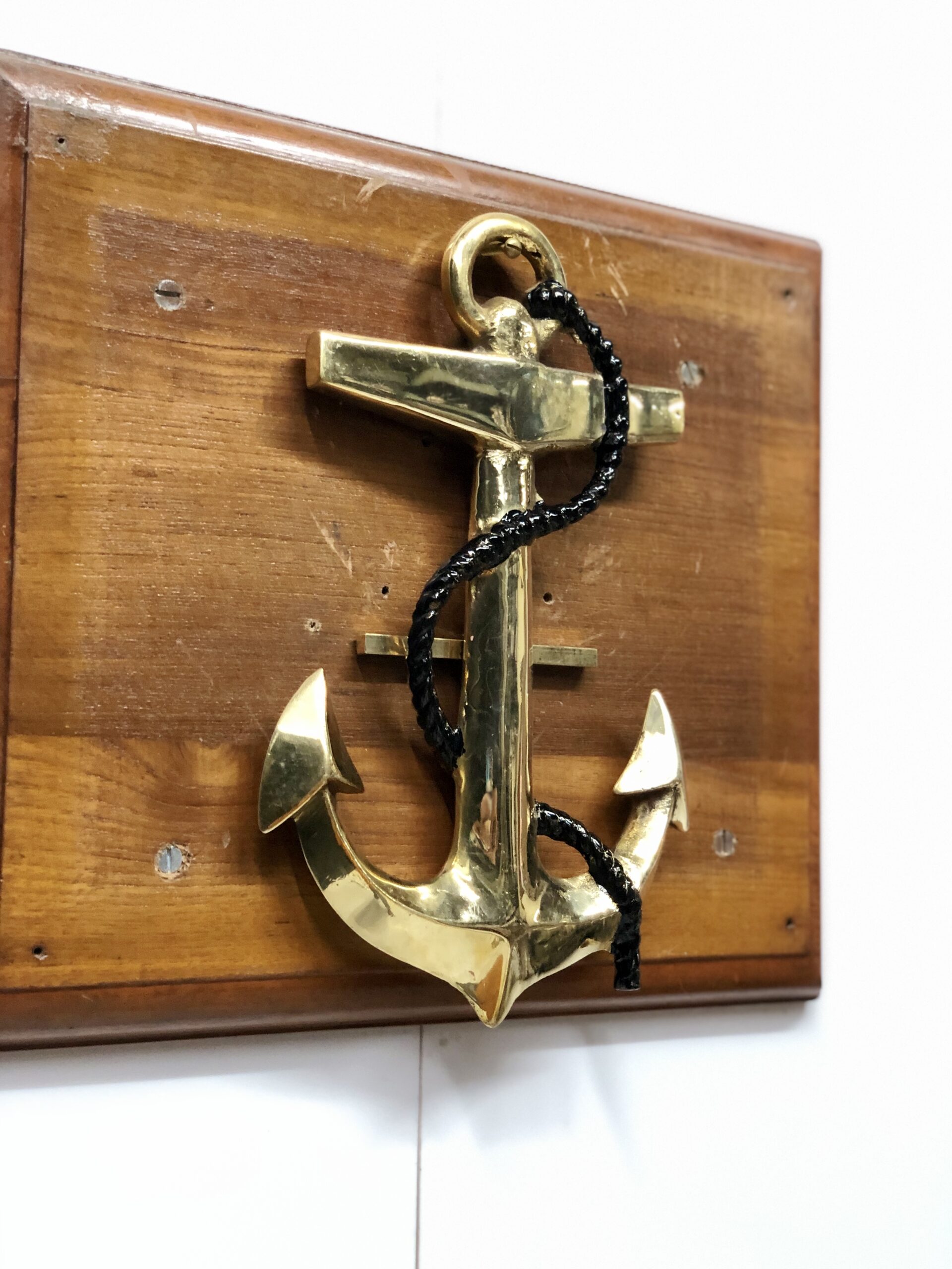 VINTAGE STYLE MARINE THEME THUG BOAT SHIP SMALL ANTIQUE GOLDEN BRASS ANCHOR