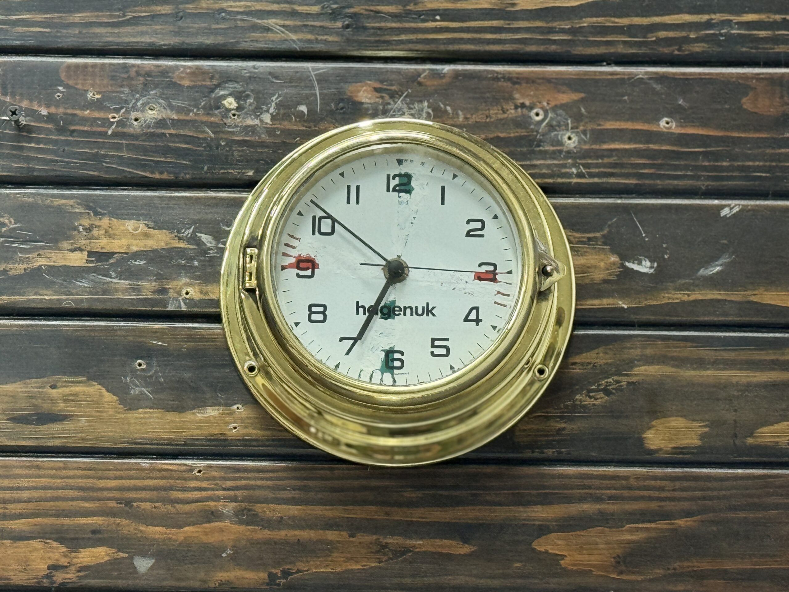 Victorian Style Hagenuk Maritime Industrial Ship Wall Clock Made in Germany