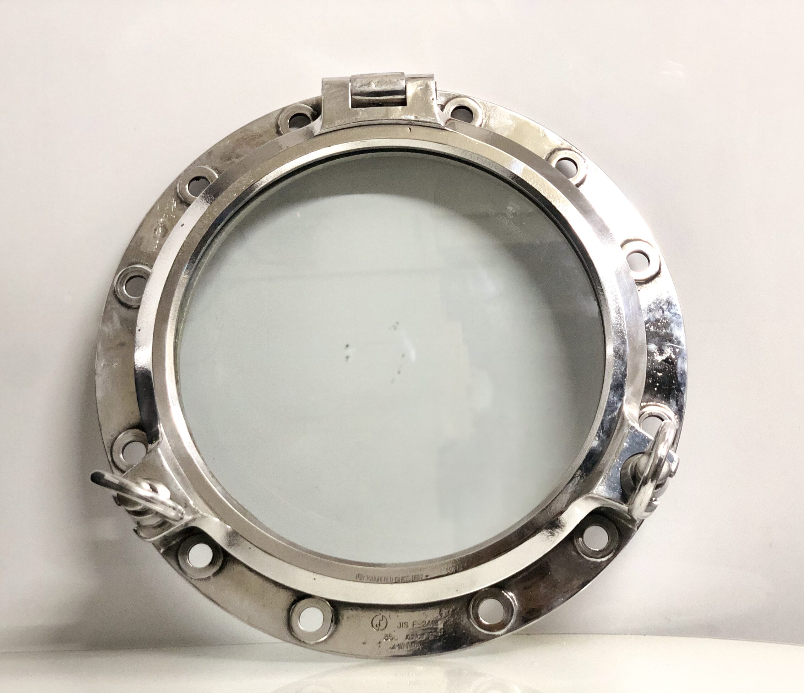 SHIP SALVAGED ORIGINAL ALUMINIUM METAL BIG SIZE WALL DECORATION PORTHOLE/WINDOW